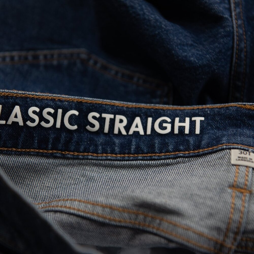 J. Crew Straight Jeans High-Rise 90's Classic Stretch Denim Blue Size 30 Tall - Picture 3 of 7